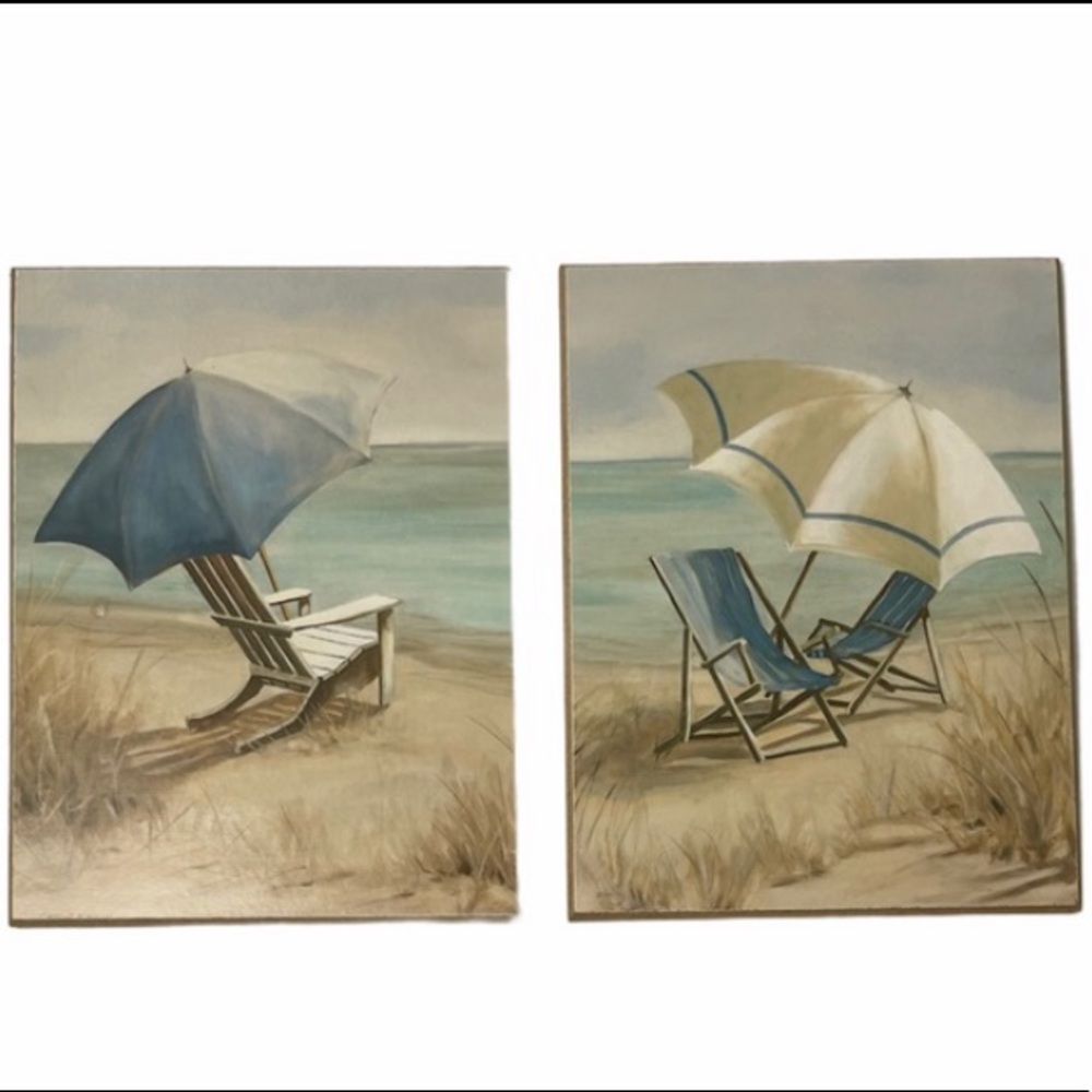 Beach Pictures Coastal Ocean Picture Set of 2